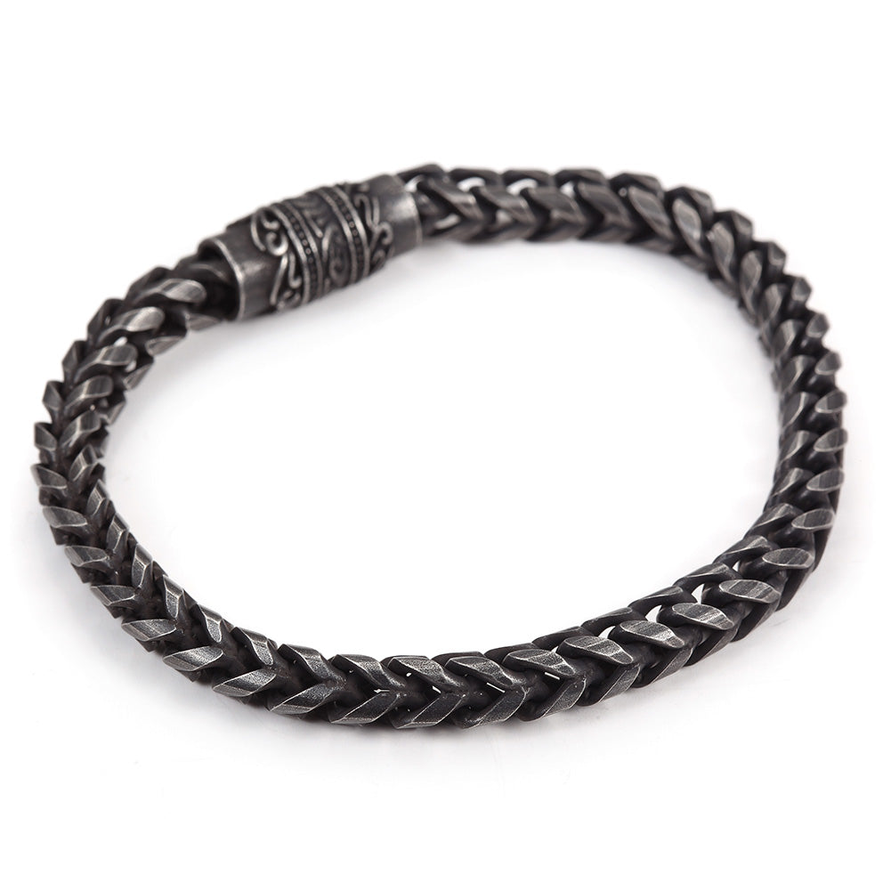 Black cable bracelet-NSB1618ST