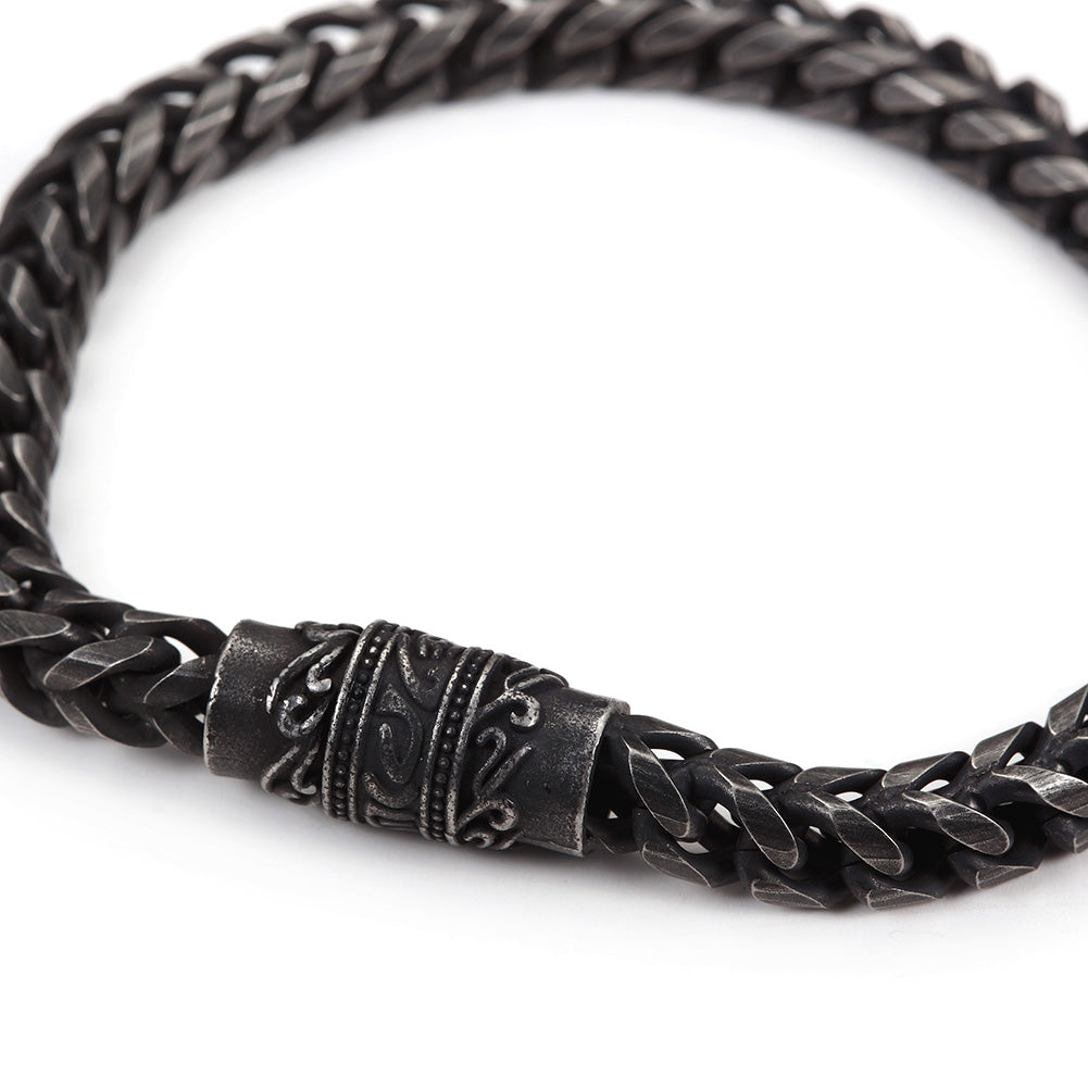 Black cable bracelet-NSB1618ST