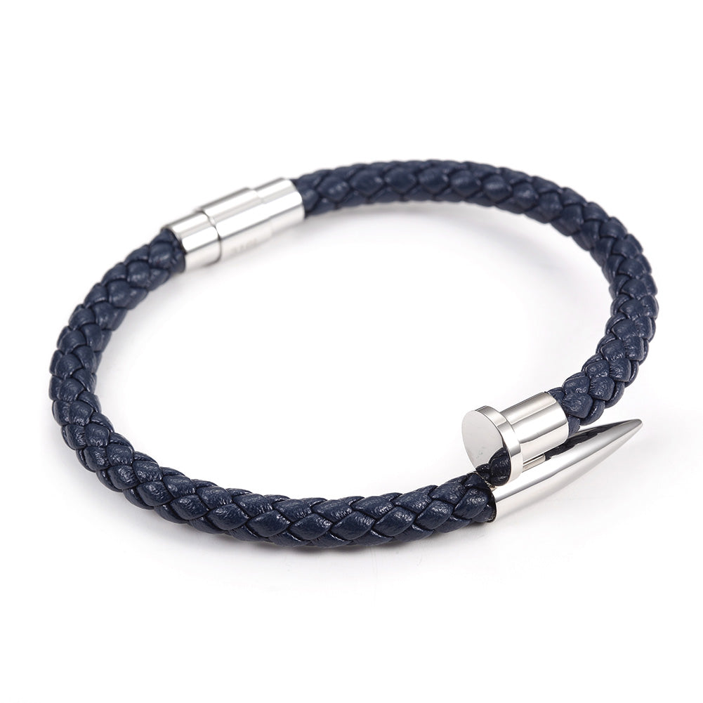 Black rope pointed bracelet-NSB1619ST