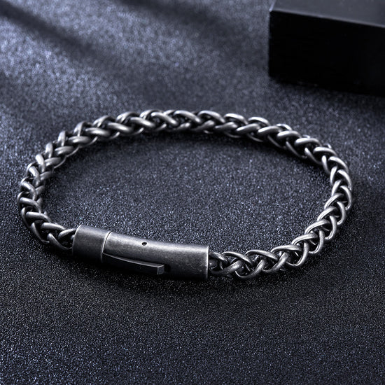 Black chain bracelet-NSB1626ST