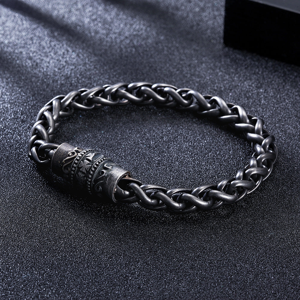 Black chain bracelet-NSB1628ST