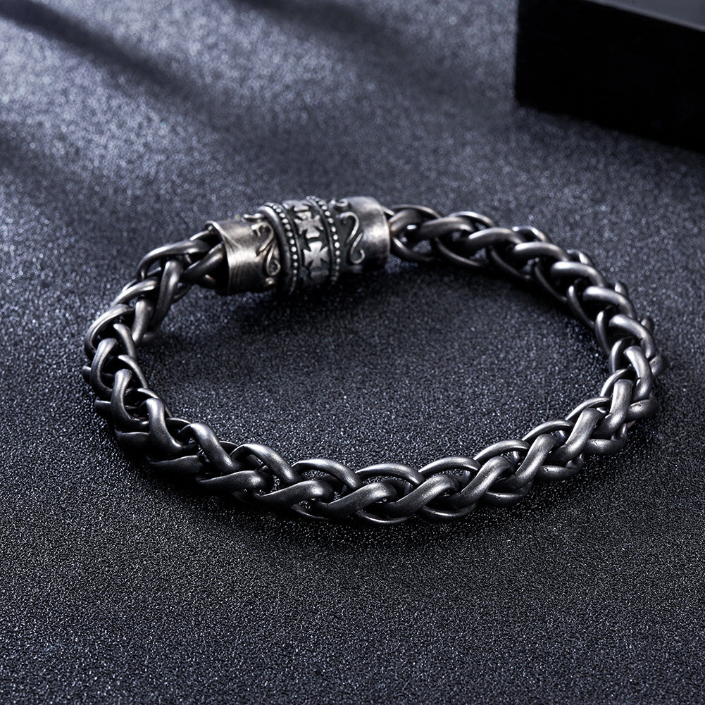 Black chain bracelet-NSB1628ST