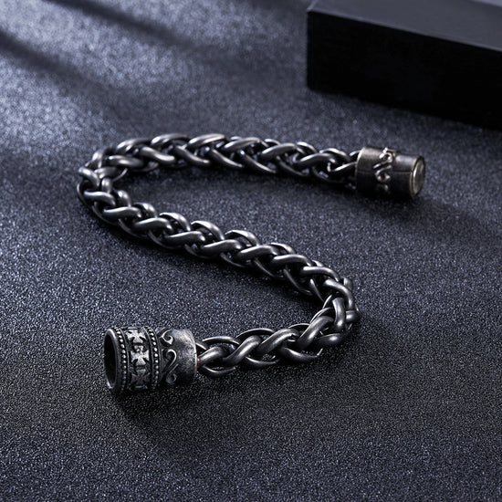 Black chain bracelet-NSB1628ST