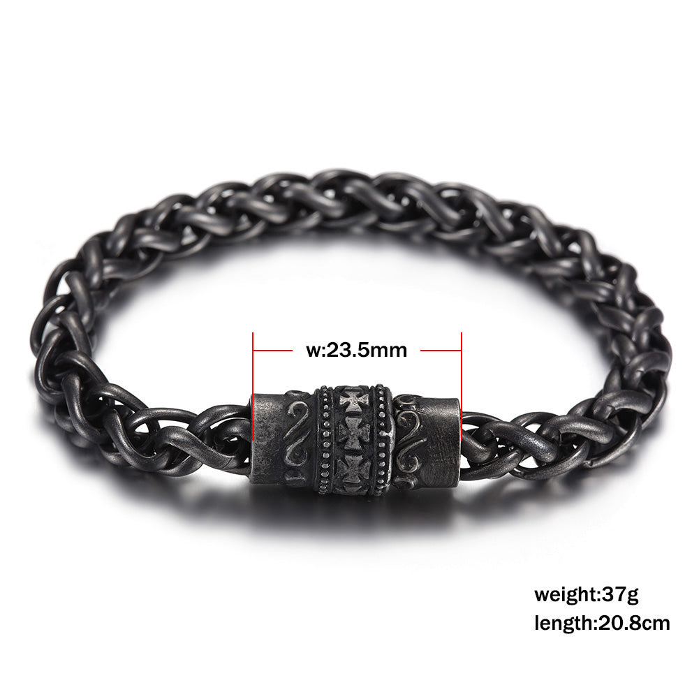 Black chain bracelet-NSB1628ST