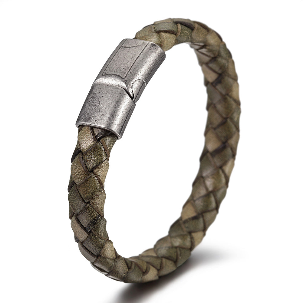 Green exaggerated hemp rope bracelet-NSB1635STGN