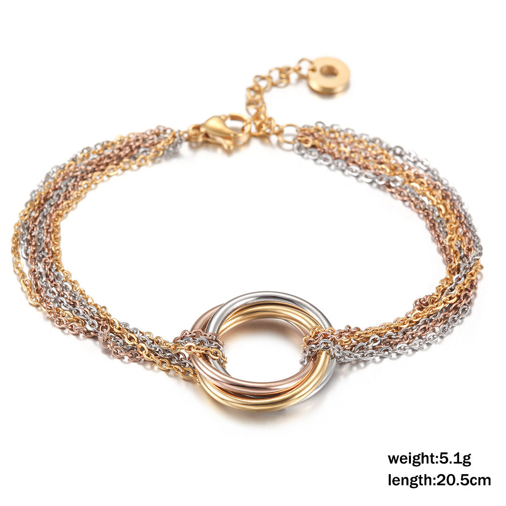 Intermediate color chain bracelet-NSB1653ST