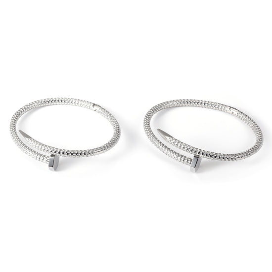 Circular spiral nail bracelet-NSB1677STM