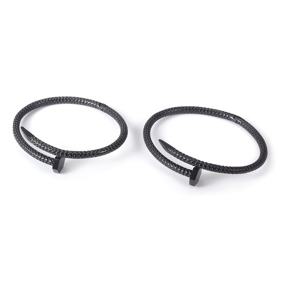 Circular spiral nail bracelet-NSB1677STM