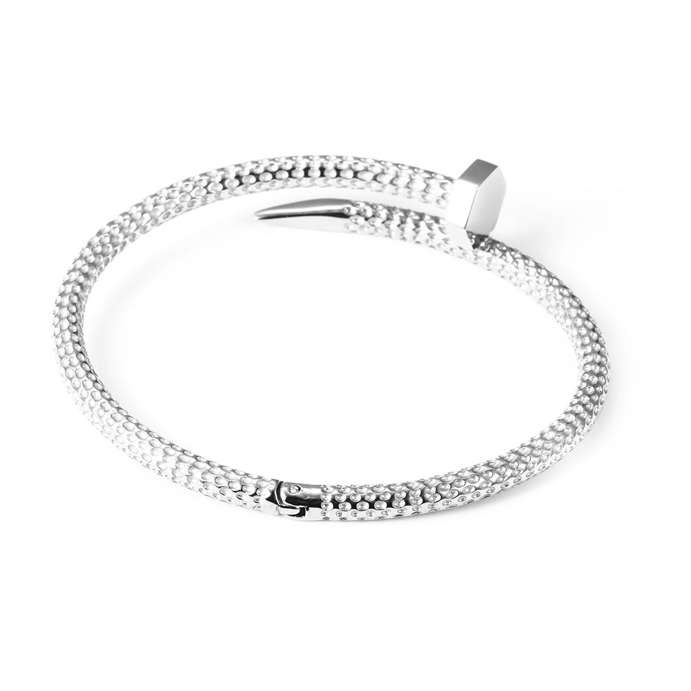 Circular spiral nail bracelet-NSB1677STM