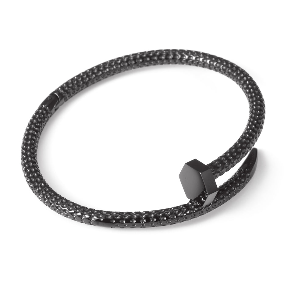 Circular spiral nail bracelet-NSB1677STM