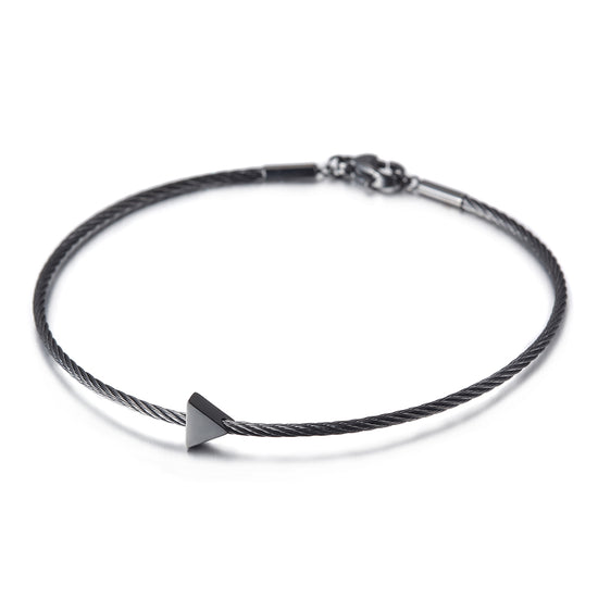 Thin cable bracelet-NSB1683ST