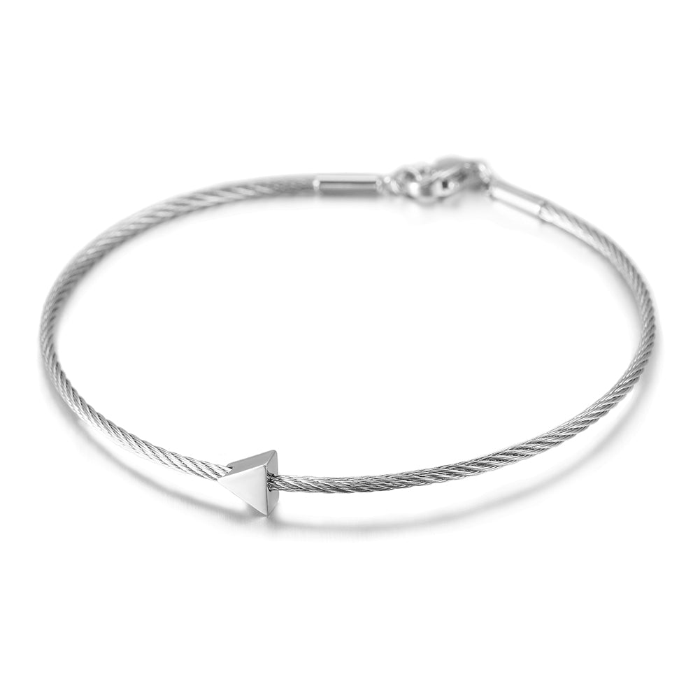 Thin cable bracelet-NSB1683ST