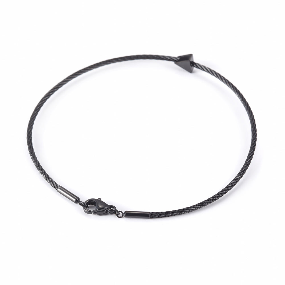 Thin cable bracelet-NSB1683ST