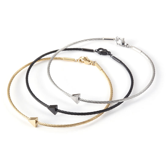 Thin cable bracelet-NSB1683ST