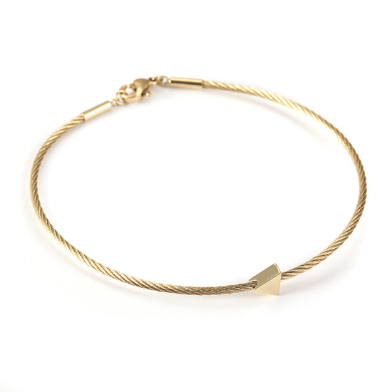 Thin cable bracelet-NSB1683ST