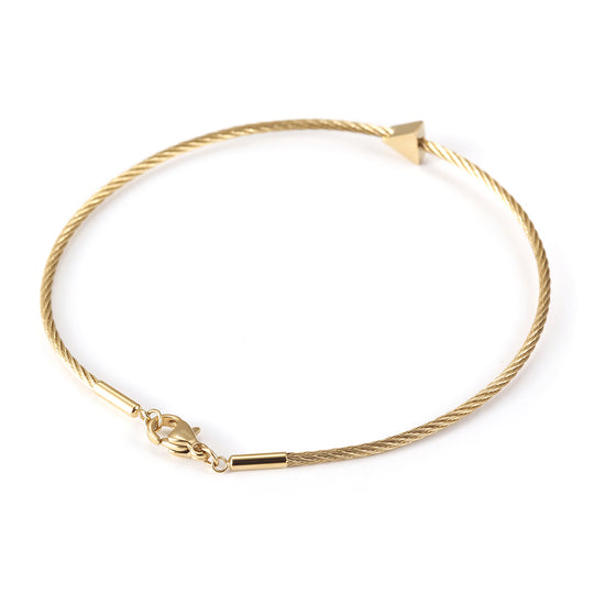 Thin cable bracelet-NSB1683ST