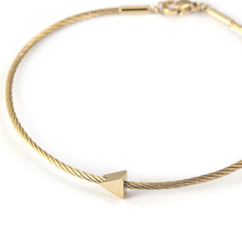 Thin cable bracelet-NSB1683ST