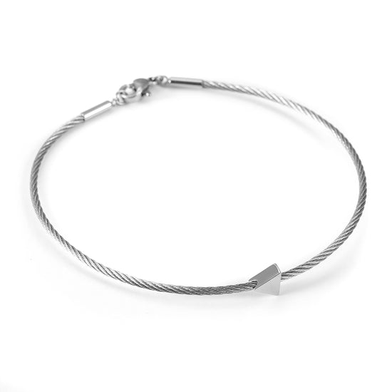 Thin cable bracelet-NSB1683ST