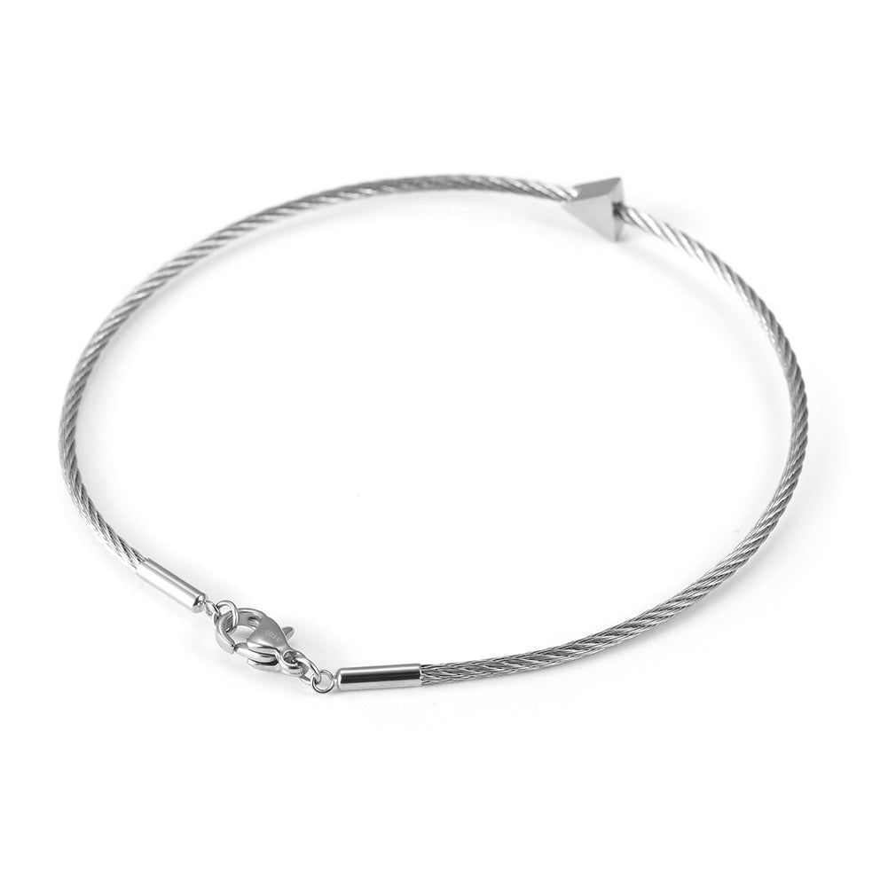 Thin cable bracelet-NSB1683ST