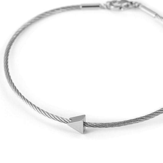 Thin cable bracelet-NSB1683ST