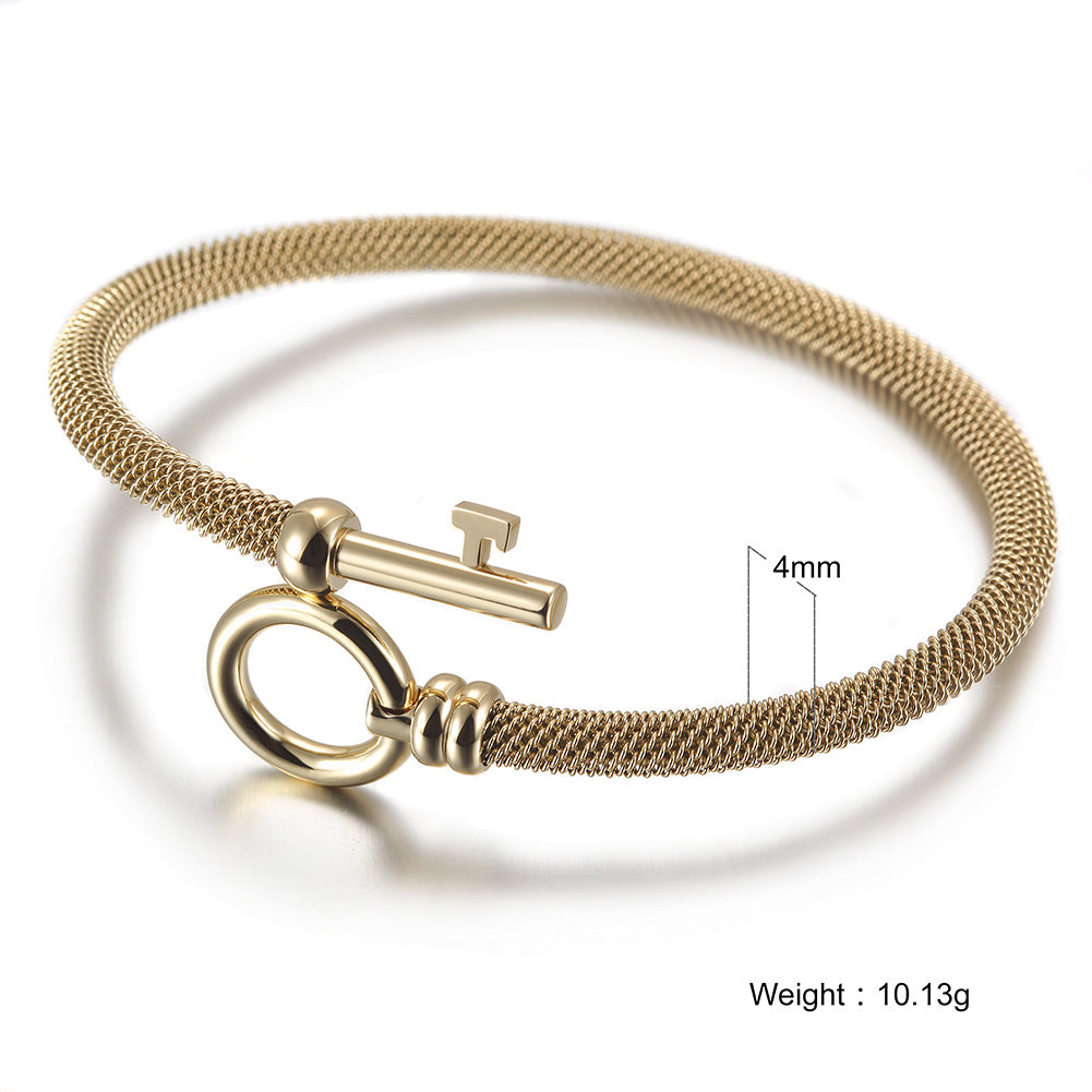 Exaggerated cable bracelet-NSB1688ST