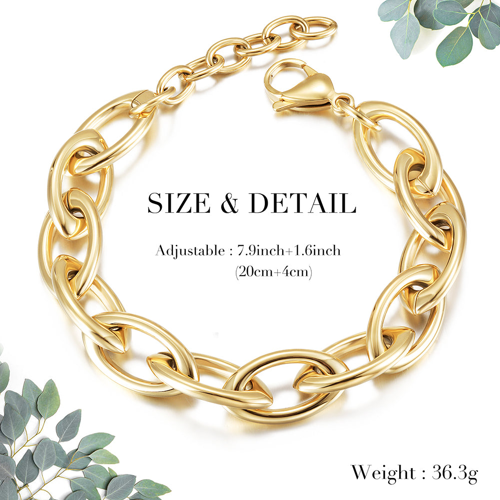 Interlocking smooth bracelet-NSB1698ST