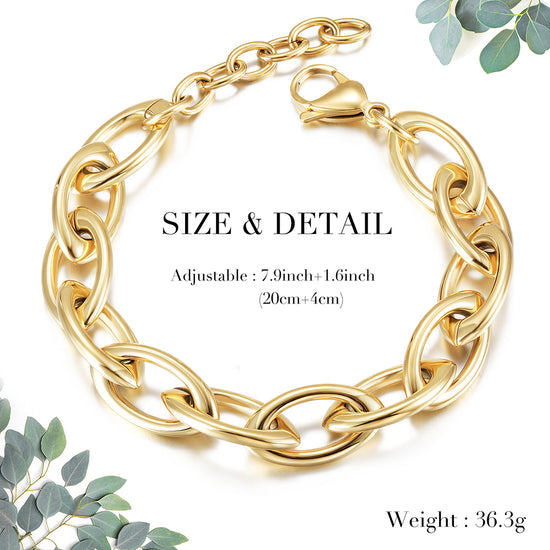 Interlocking smooth bracelet-NSB1698ST