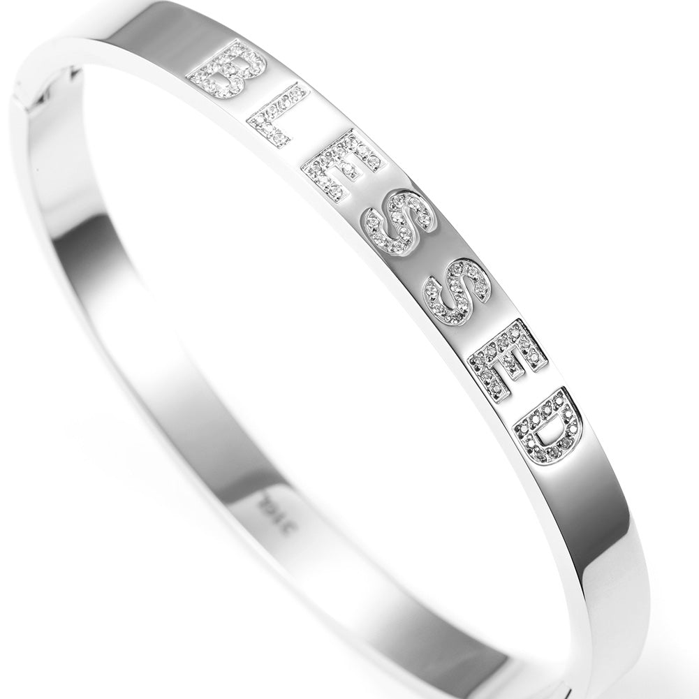 Letter Full Diamond Bracelet-NSB1699ST