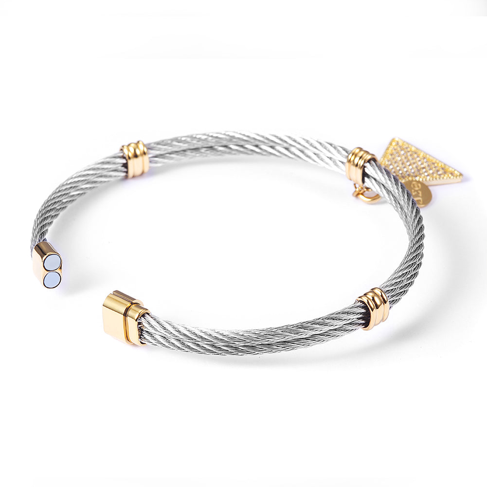 Cable triangle pendant bracelet-NSB1708STL