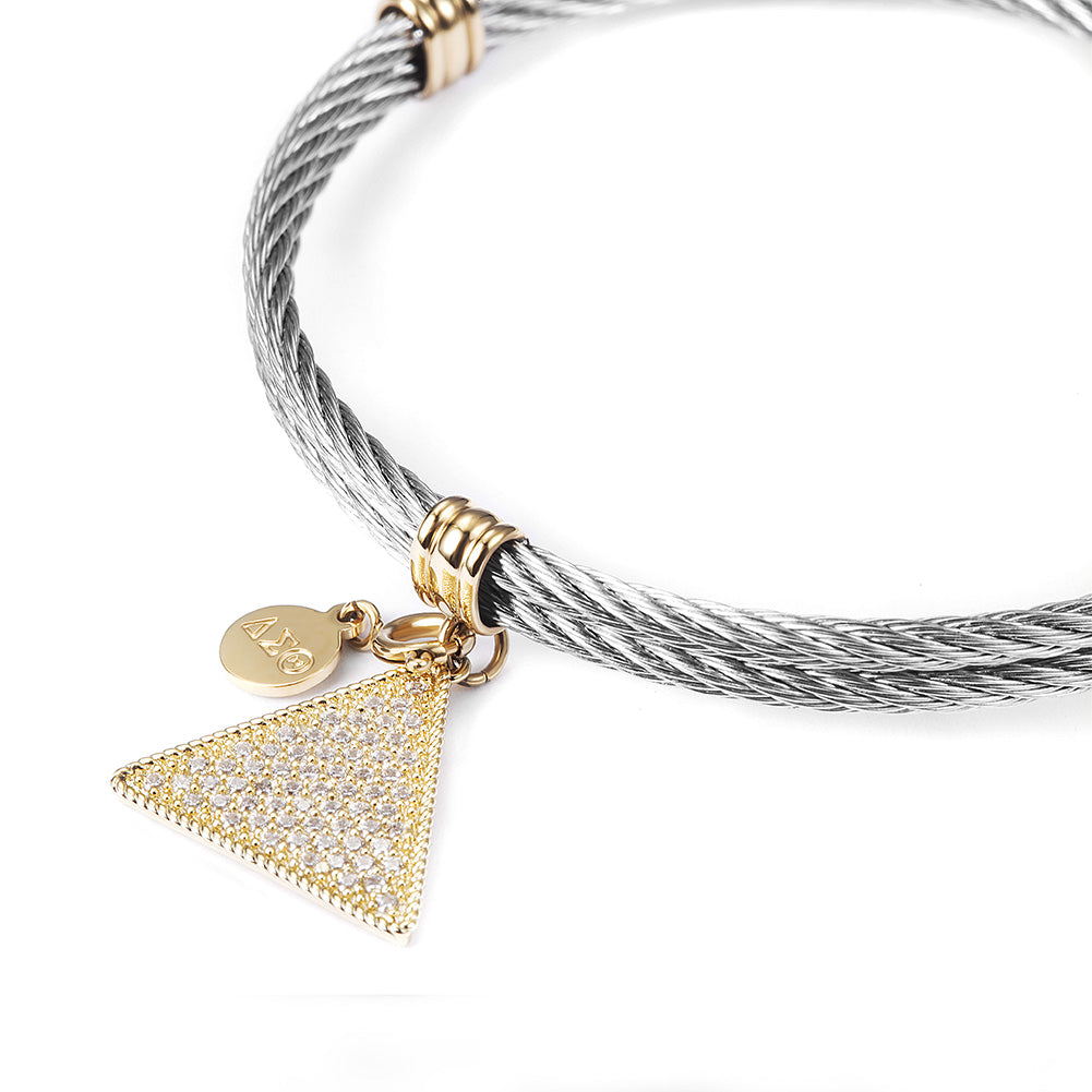 Cable triangle pendant bracelet-NSB1708STL