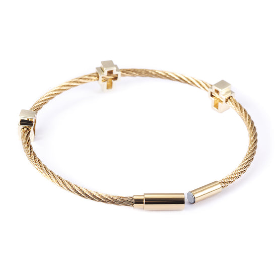 Cable Design Feel Bracelet-NSB1710ST