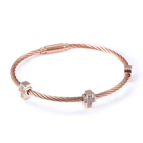 Cable Design Feel Bracelet-NSB1710ST