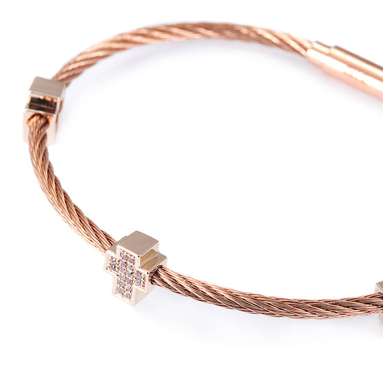 Cable Design Feel Bracelet-NSB1710ST