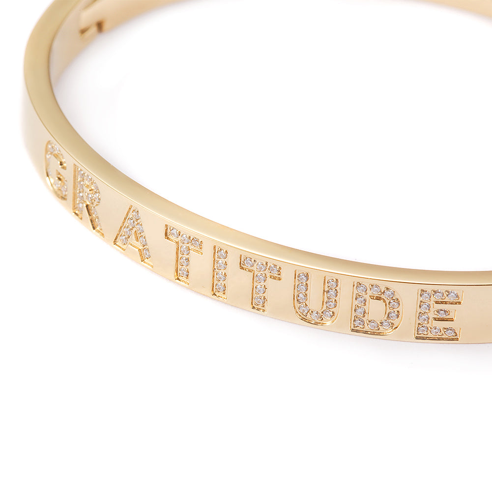 Circular letter carved bracelet-NSB1718ST