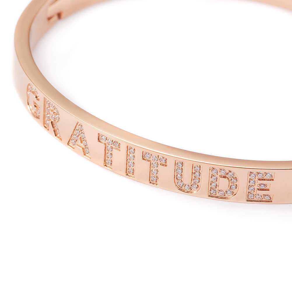 Circular letter carved bracelet-NSB1718ST