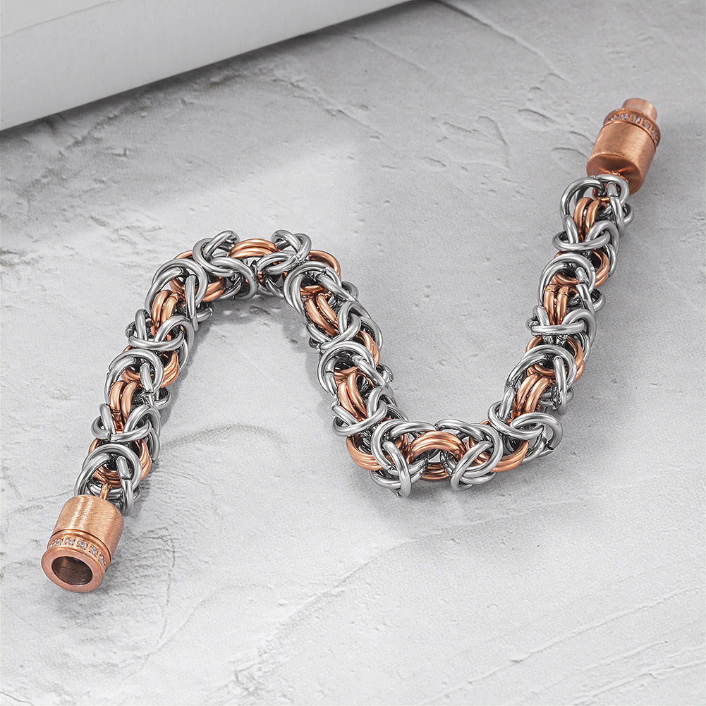 Exaggerated cable bracelet-NSB1744ST