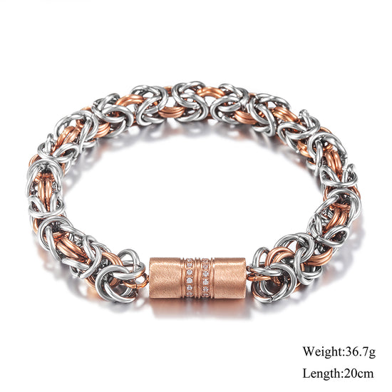 Exaggerated cable bracelet-NSB1744ST