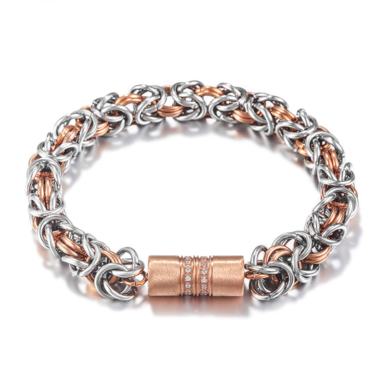 Exaggerated cable bracelet-NSB1744ST