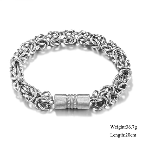 Exaggerated cable bracelet-NSB1744ST