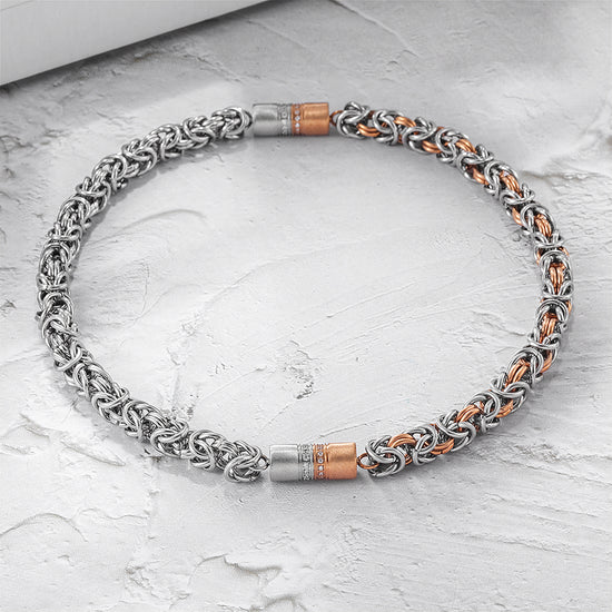 Exaggerated cable bracelet-NSB1744ST