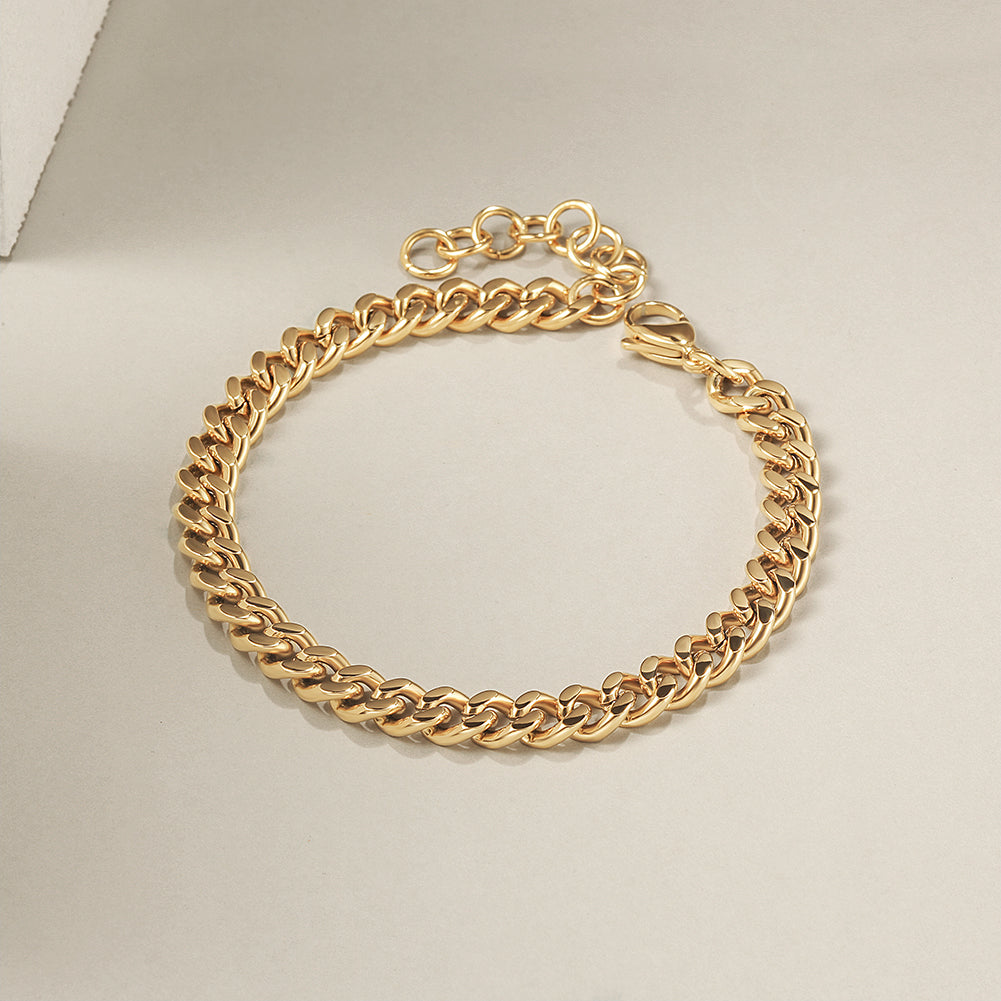 Golden buckle bracelet-NSB1757STGC