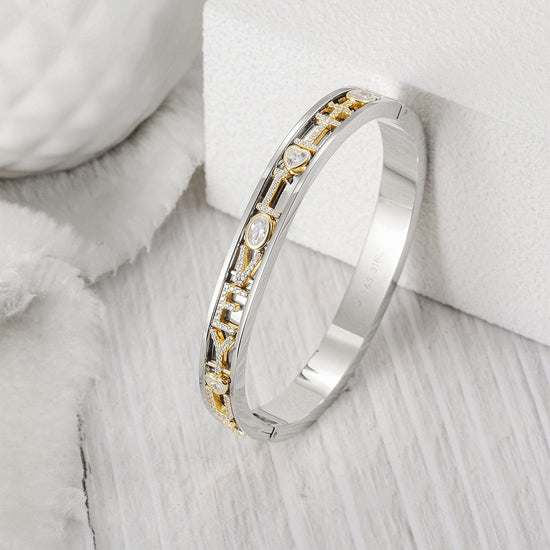 Circular letter bracelet-NSB1768ST