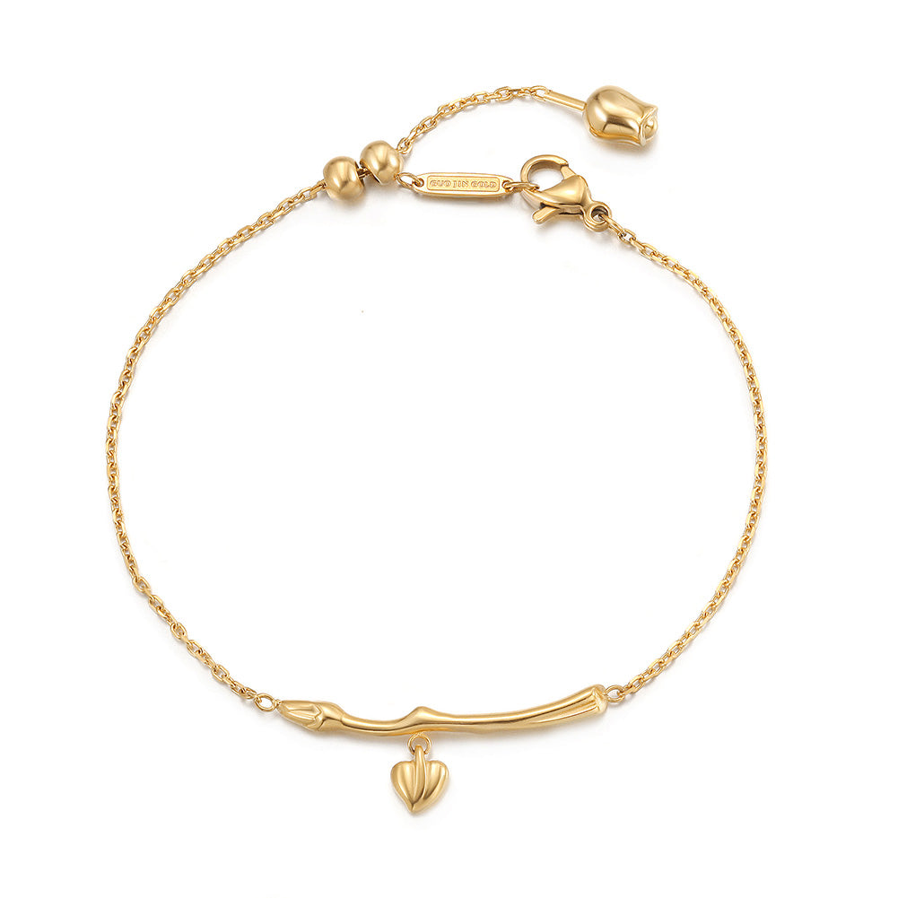 Chain Love Flower Bracelet-NSB1791STGC