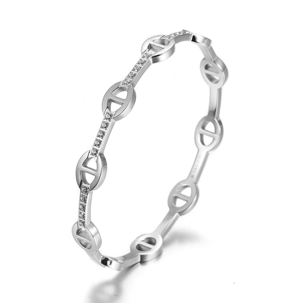 Hollow zircon bracelet-NSB1795STGC