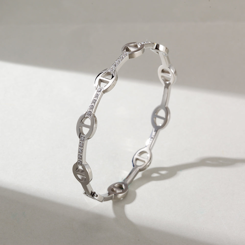 Hollow zircon bracelet-NSB1795STGC