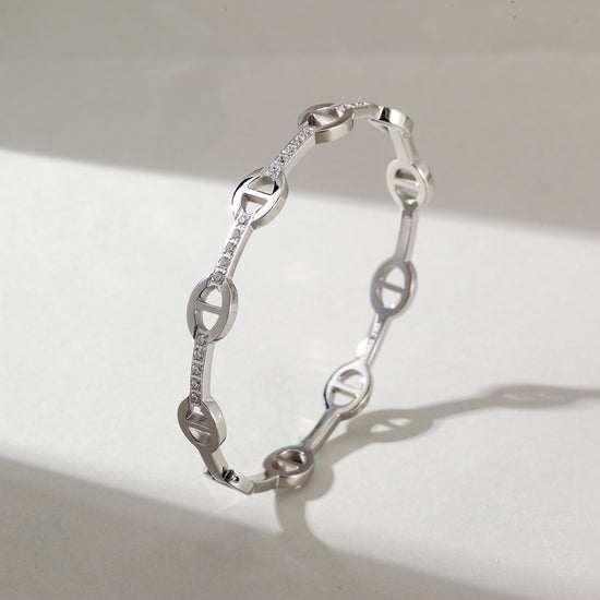 Hollow zircon bracelet-NSB1795STGC