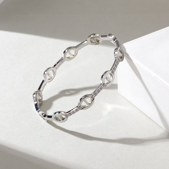 Hollow zircon bracelet-NSB1795STGC