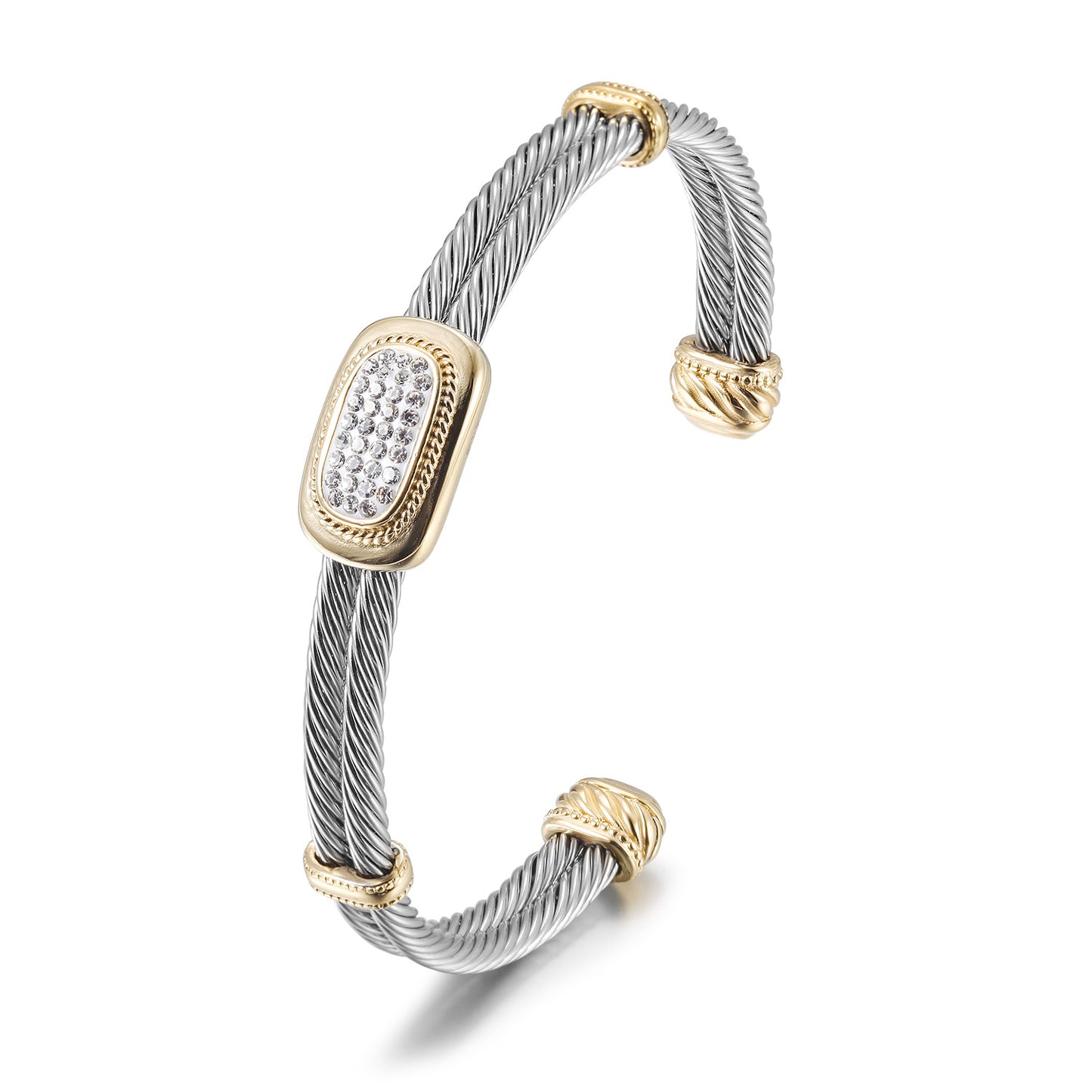 C-type cable gemstone bracelet-NSB1801ST