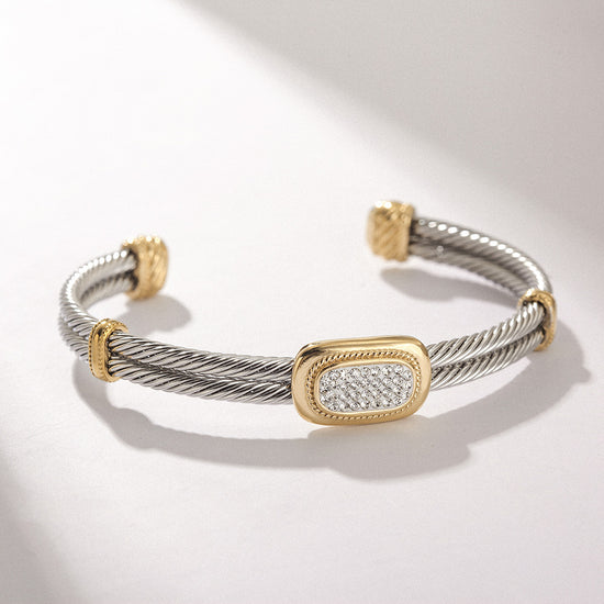 C-type cable gemstone bracelet-NSB1801ST