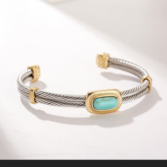 C-type cable gemstone bracelet-NSB1801ST